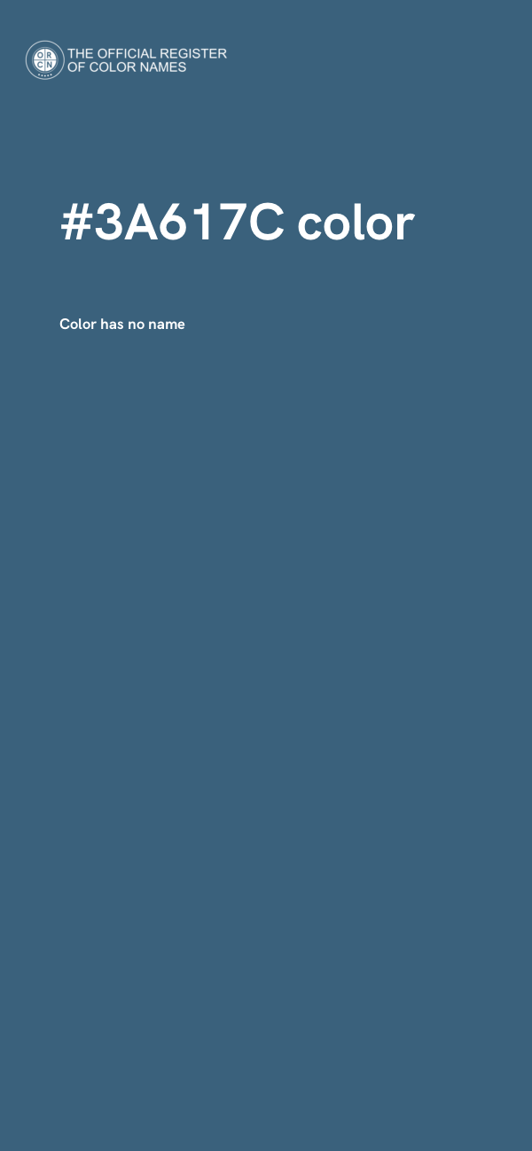 #3A617C color image