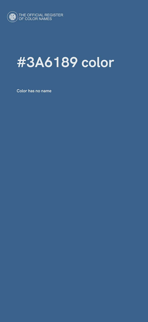 #3A6189 color image