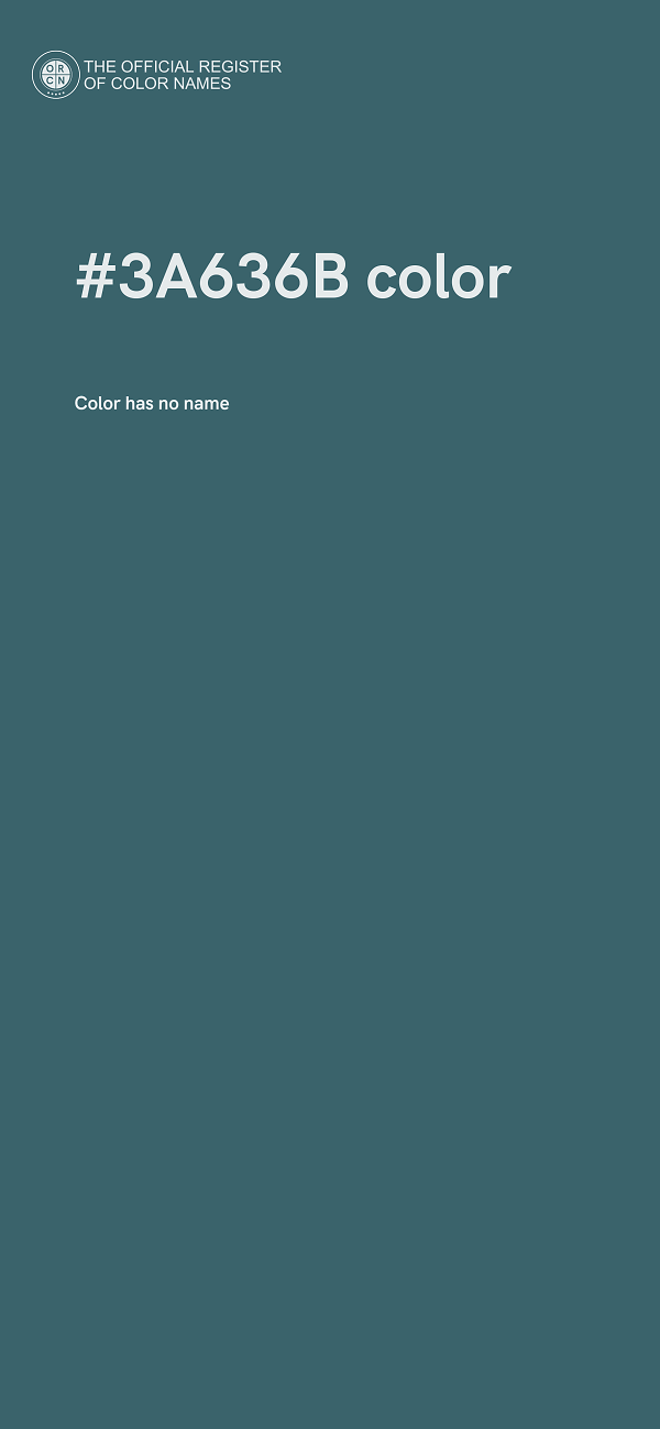 #3A636B color image