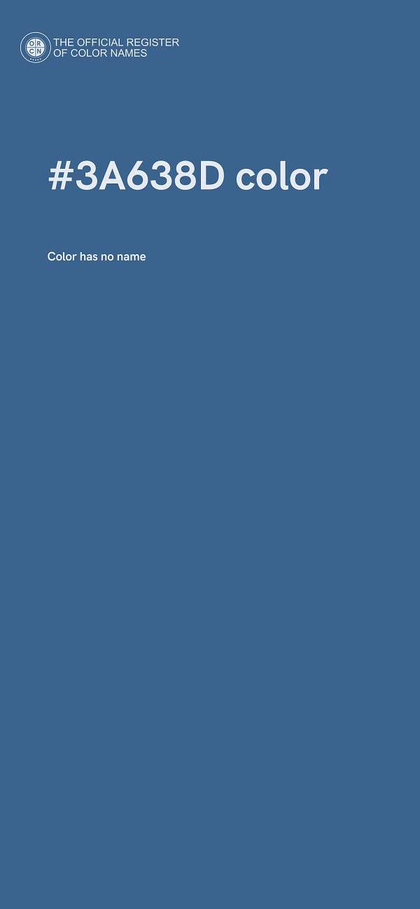 #3A638D color image