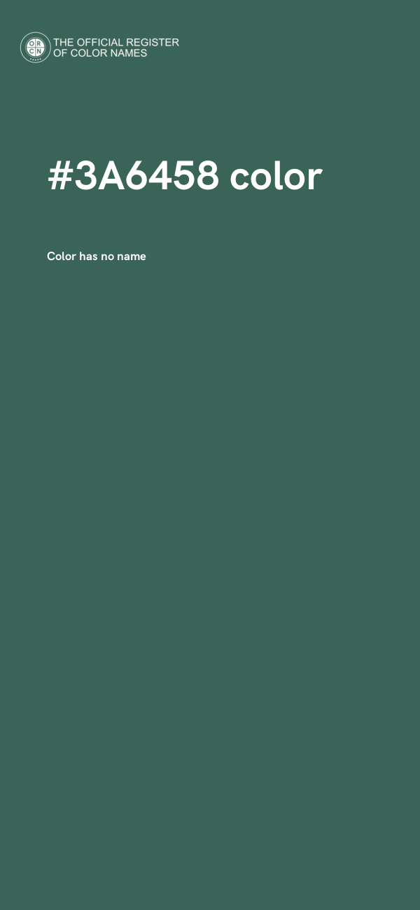 #3A6458 color image