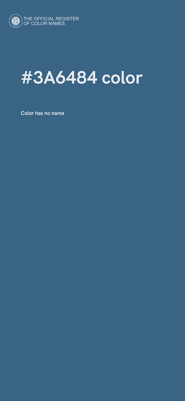 #3A6484 color image