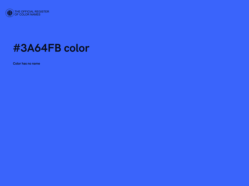 #3A64FB color image