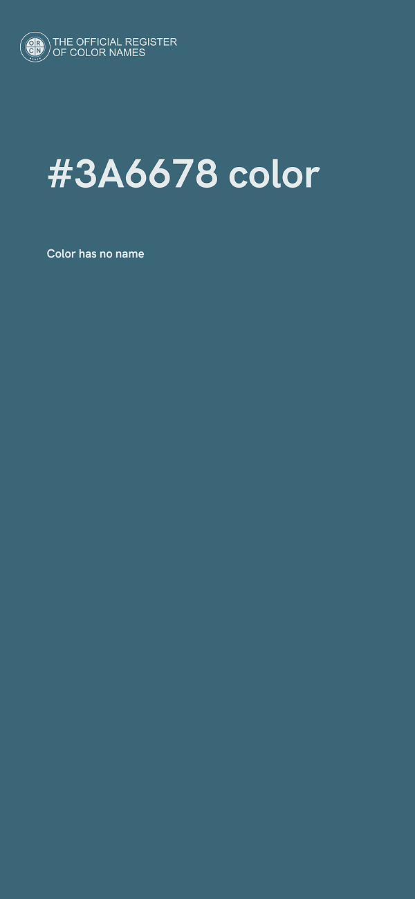 #3A6678 color image