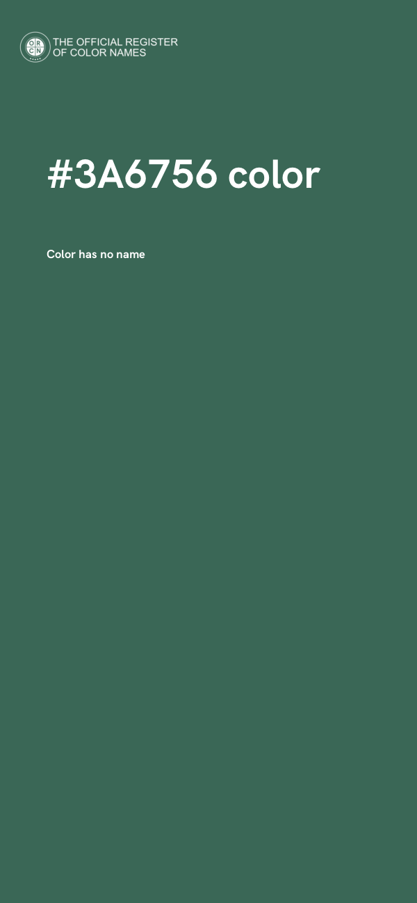 #3A6756 color image