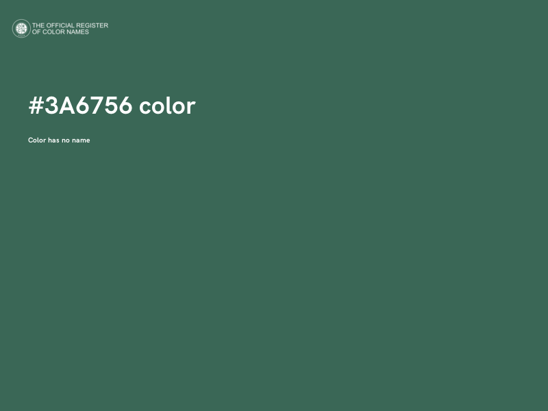 #3A6756 color image