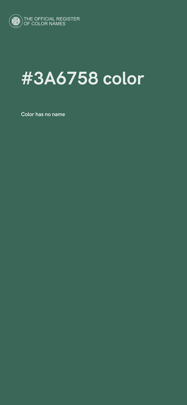 #3A6758 color image