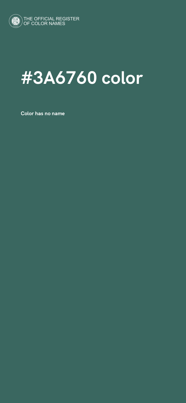 #3A6760 color image