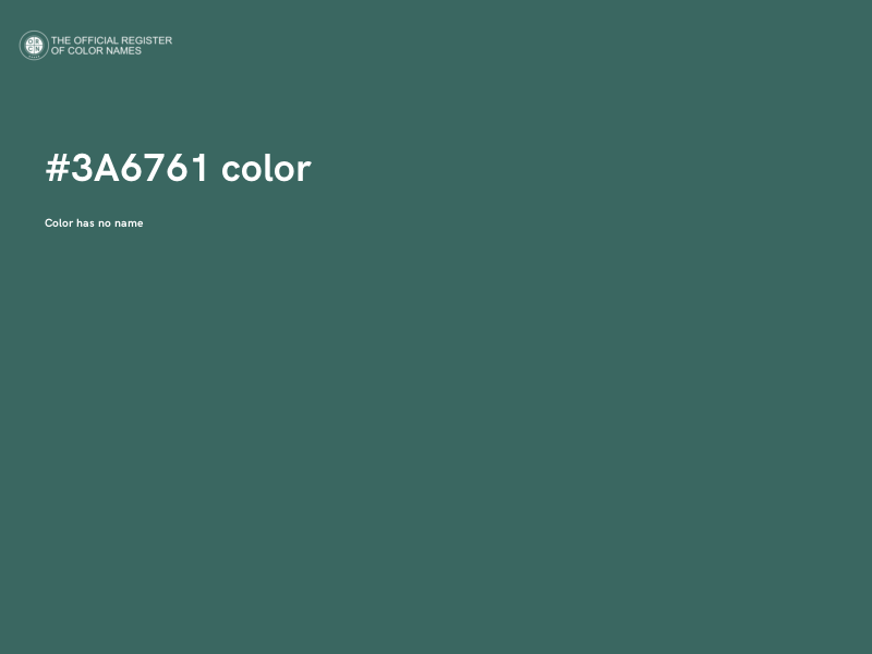 #3A6761 color image