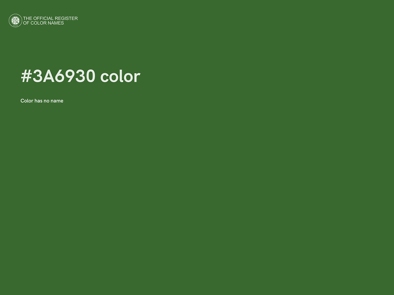 #3A6930 color image