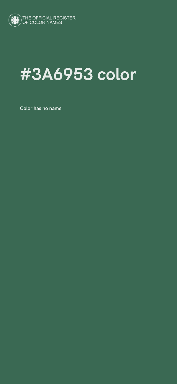 #3A6953 color image