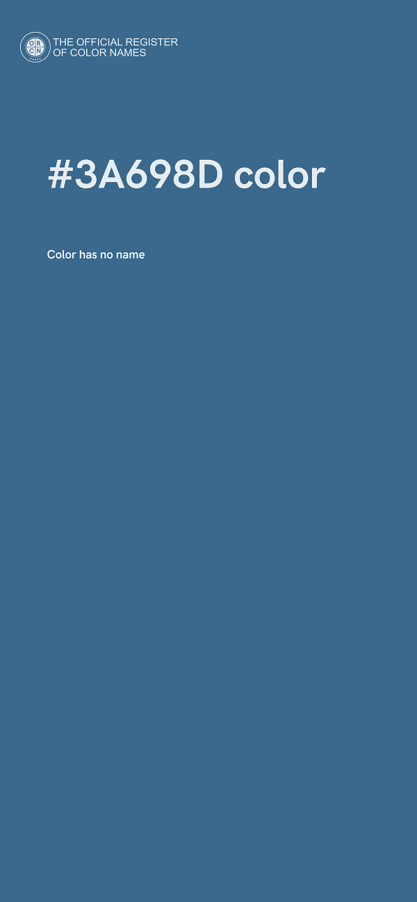 #3A698D color image