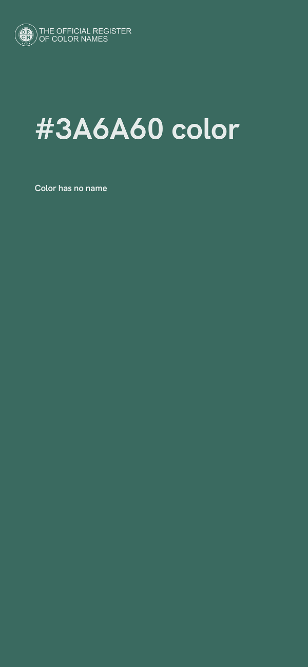 #3A6A60 color image