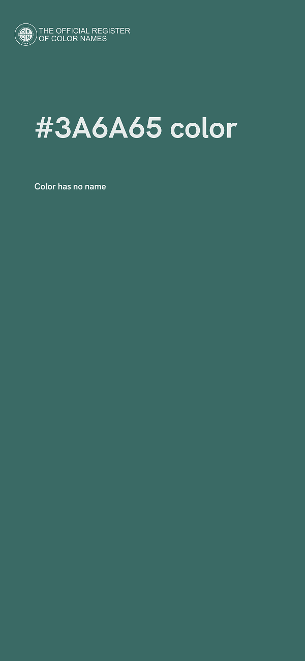 #3A6A65 color image