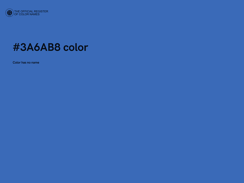 #3A6AB8 color image