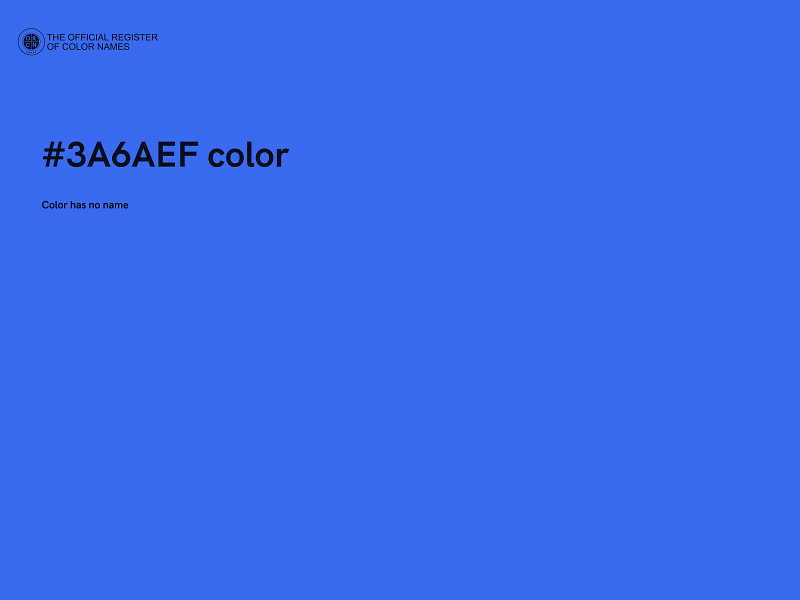 #3A6AEF color image