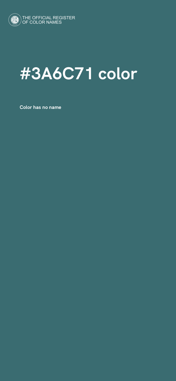 #3A6C71 color image
