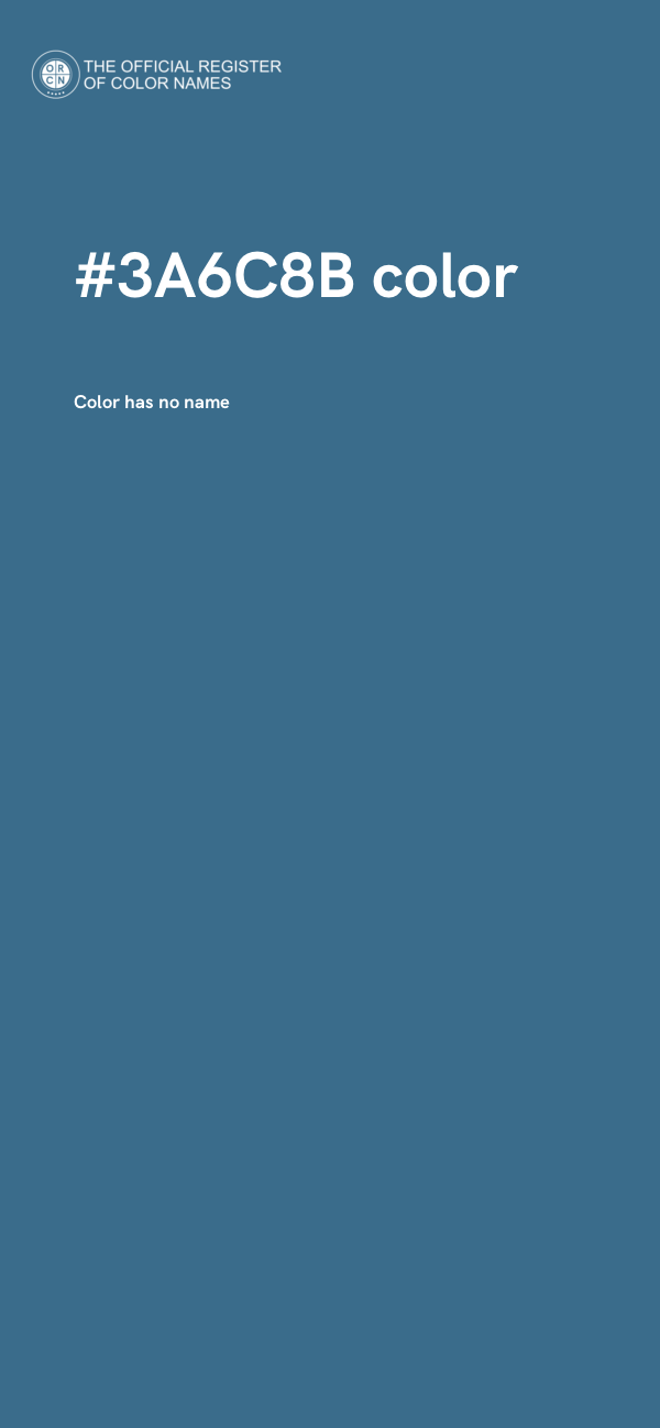 #3A6C8B color image