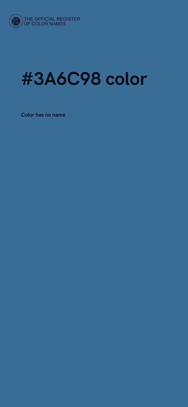 #3A6C98 color image