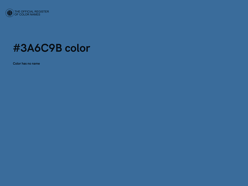 #3A6C9B color image