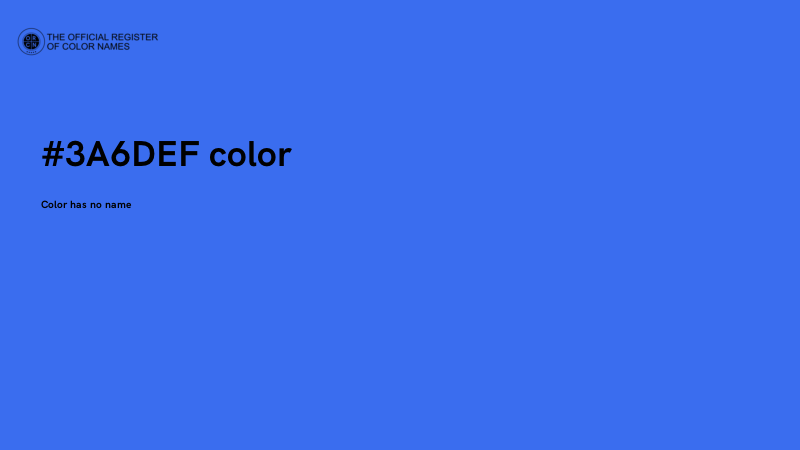 #3A6DEF color image