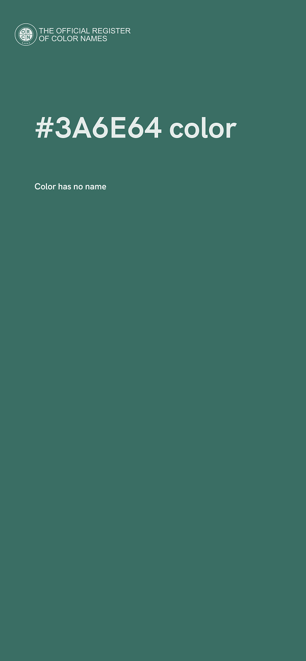 #3A6E64 color image