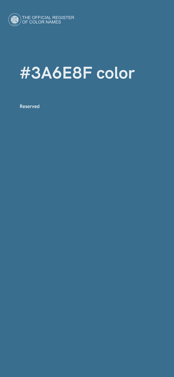 #3A6E8F color image