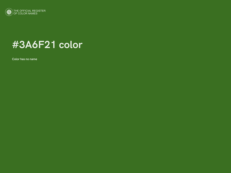 #3A6F21 color image