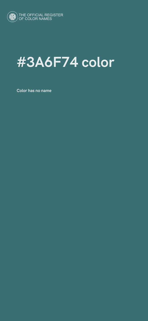 #3A6F74 color image