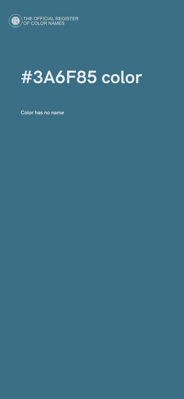 #3A6F85 color image