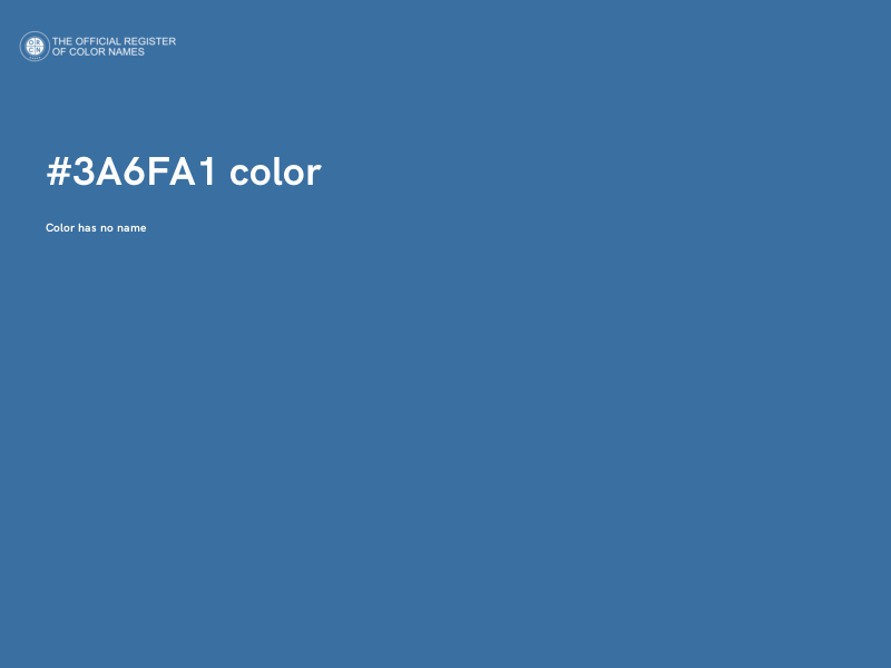 #3A6FA1 color image