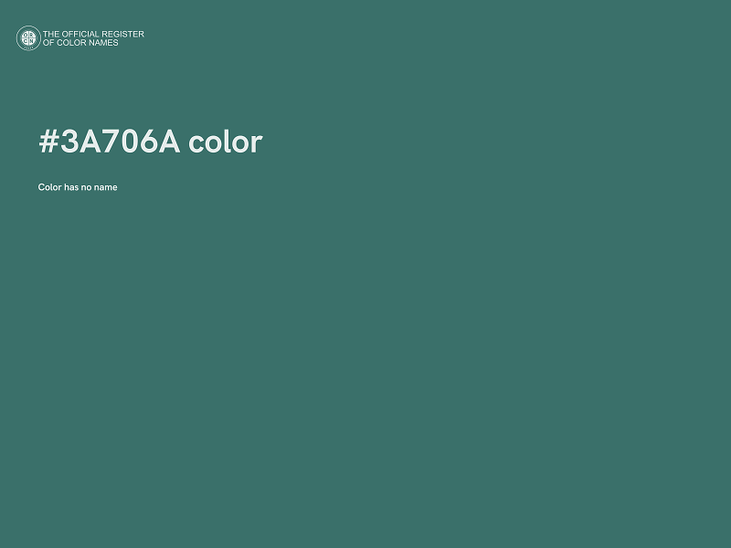 #3A706A color image