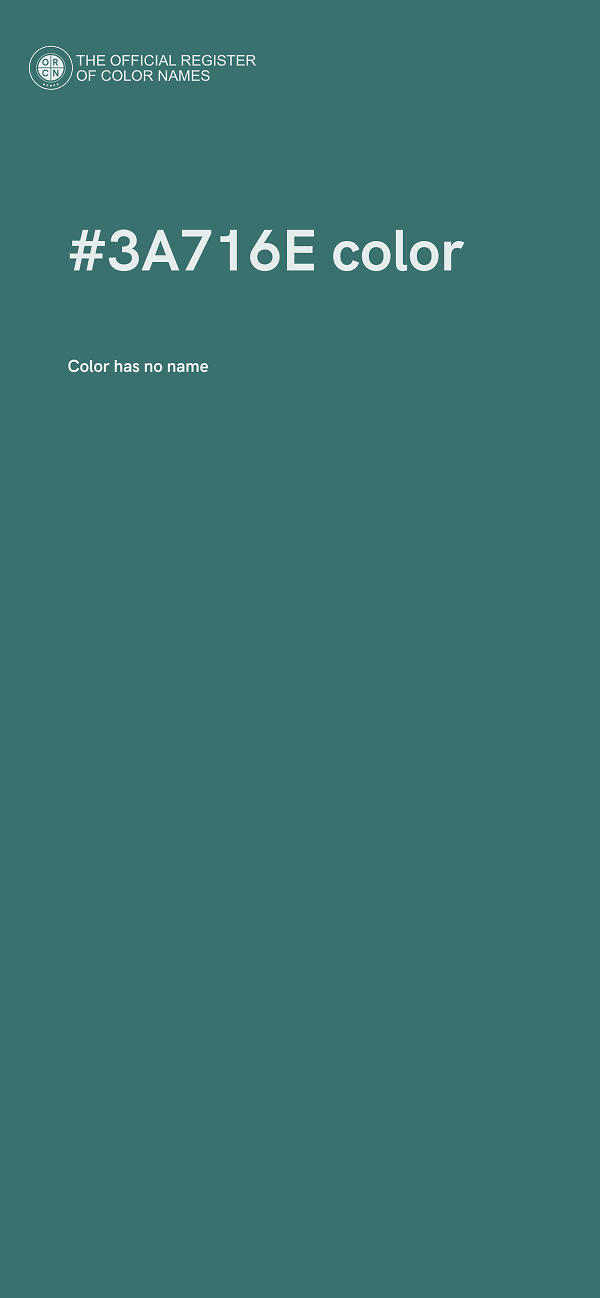 #3A716E color image
