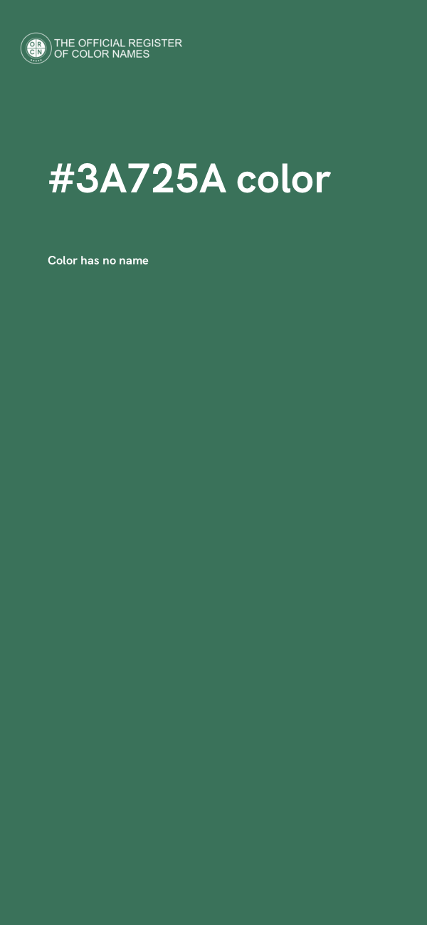 #3A725A color image