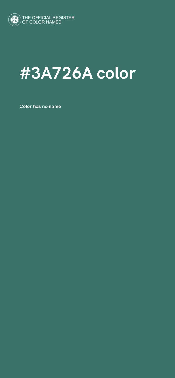 #3A726A color image