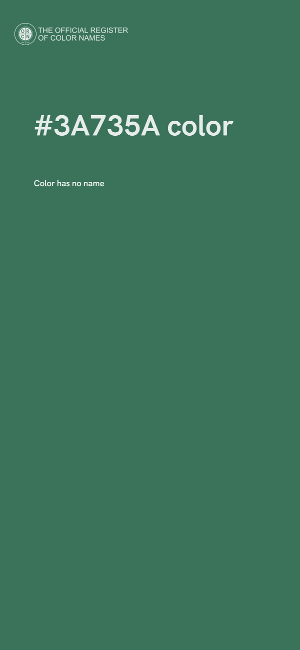 #3A735A color image