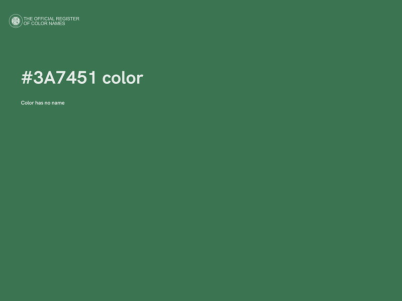 #3A7451 color image