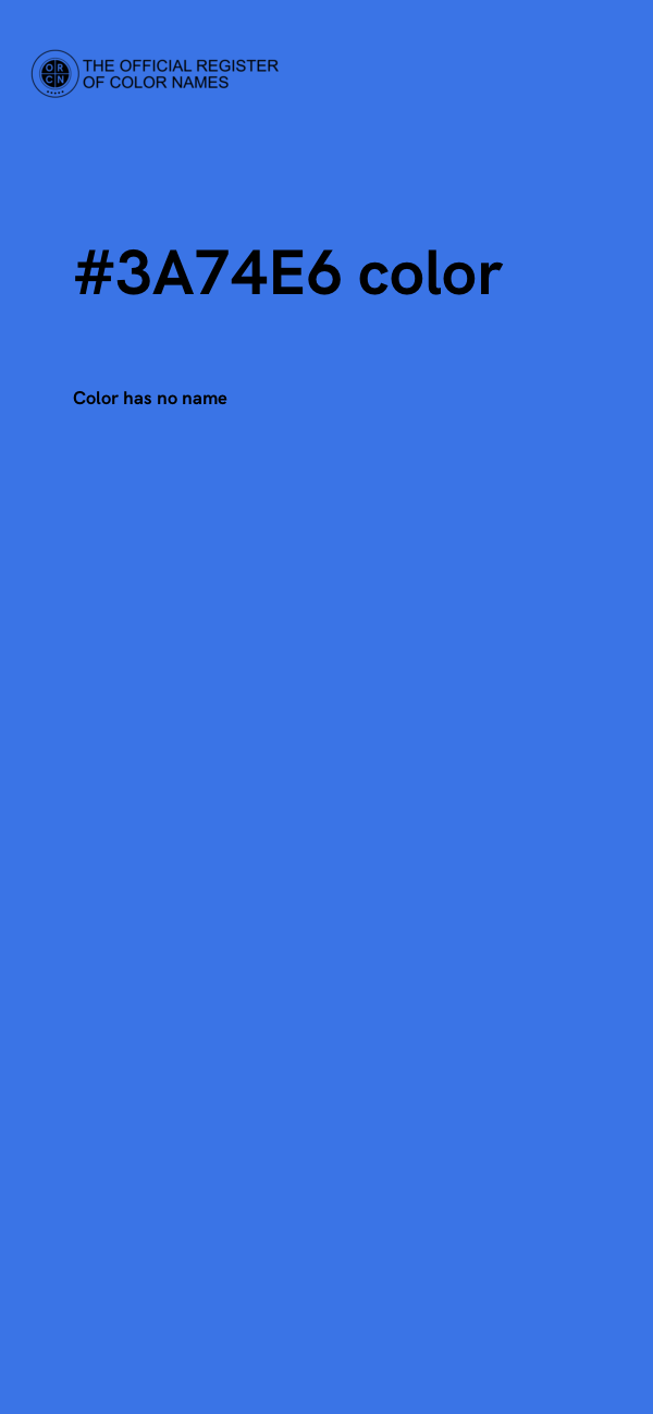 #3A74E6 color image