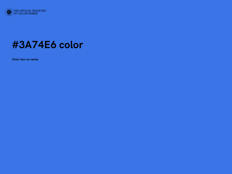#3A74E6 color image