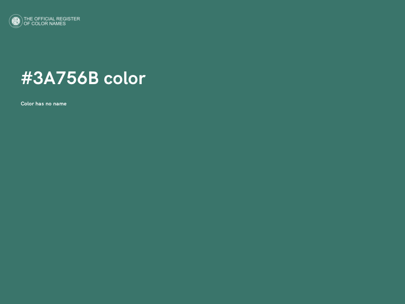 #3A756B color image