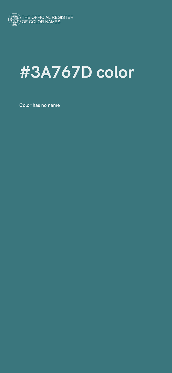 #3A767D color image