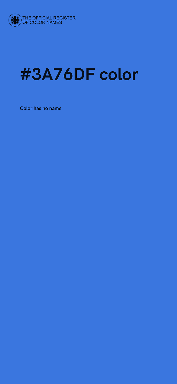 #3A76DF color image