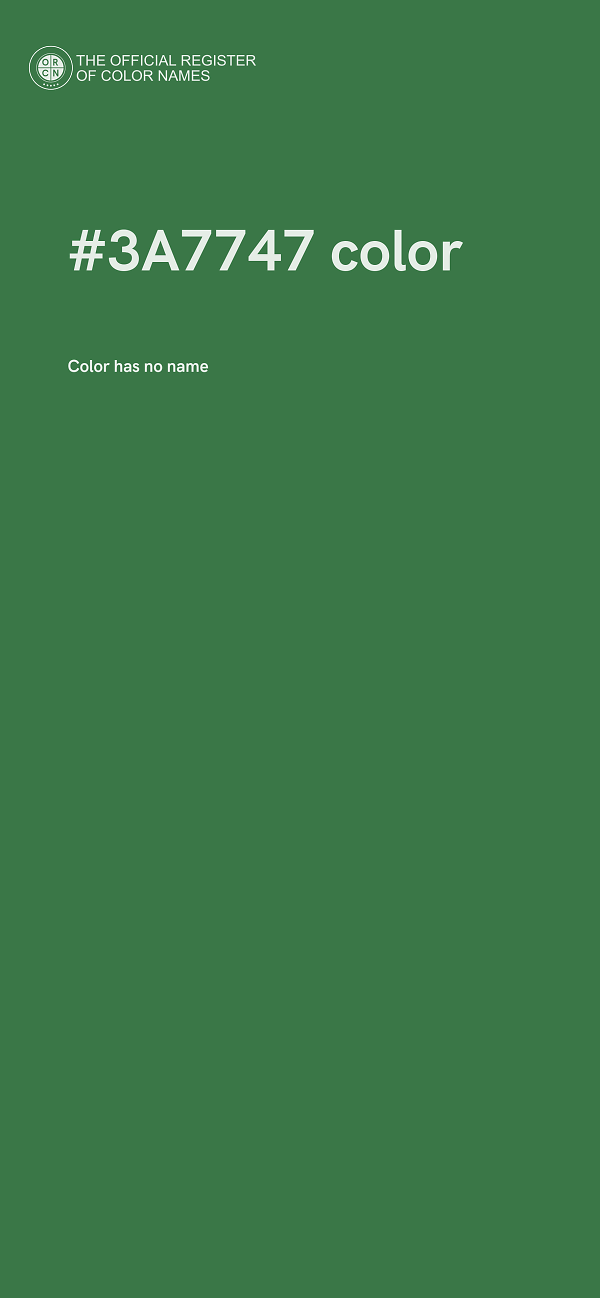 #3A7747 color image