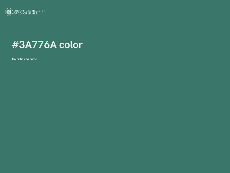 #3A776A color image