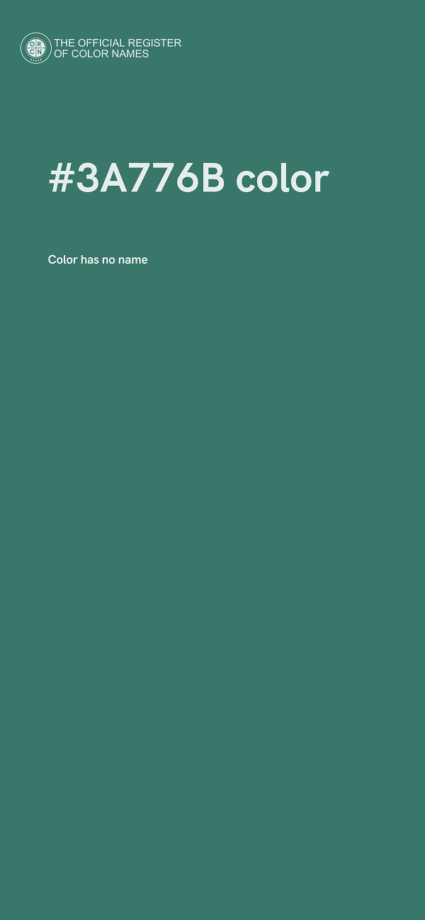 #3A776B color image