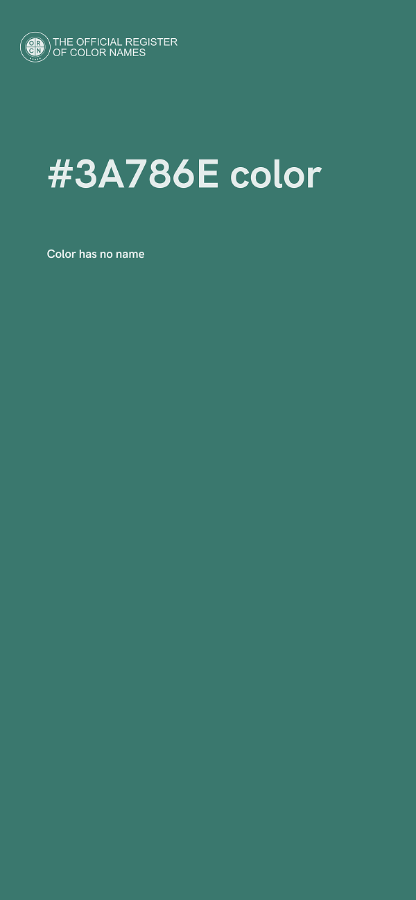 #3A786E color image
