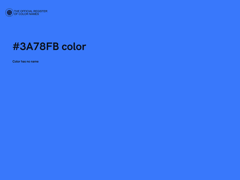 #3A78FB color image