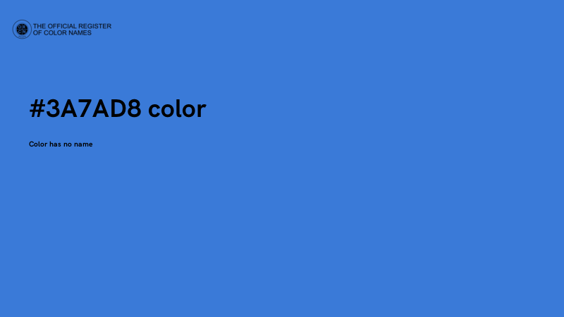 #3A7AD8 color image