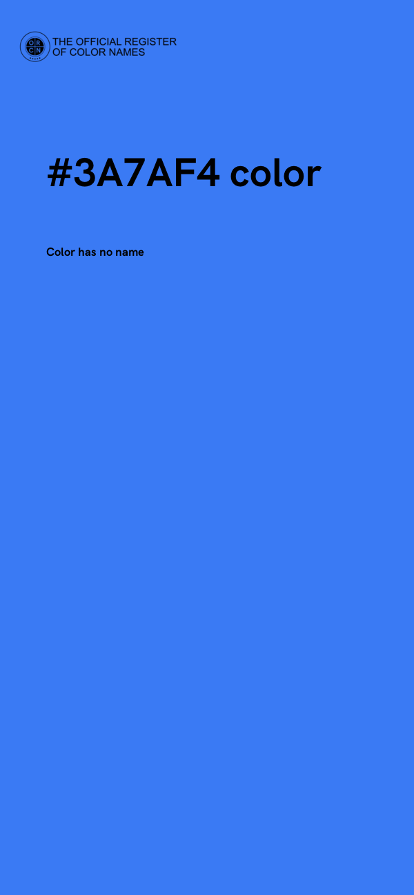 #3A7AF4 color image