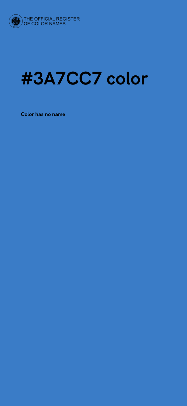 #3A7CC7 color image